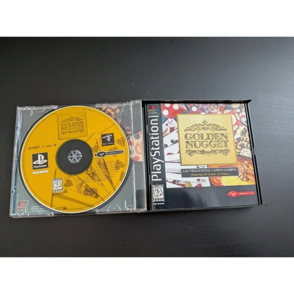 Golden Nugget (Sony PlayStation 1, 1997) Casino Game PS1 As-is Needs Resurfacing